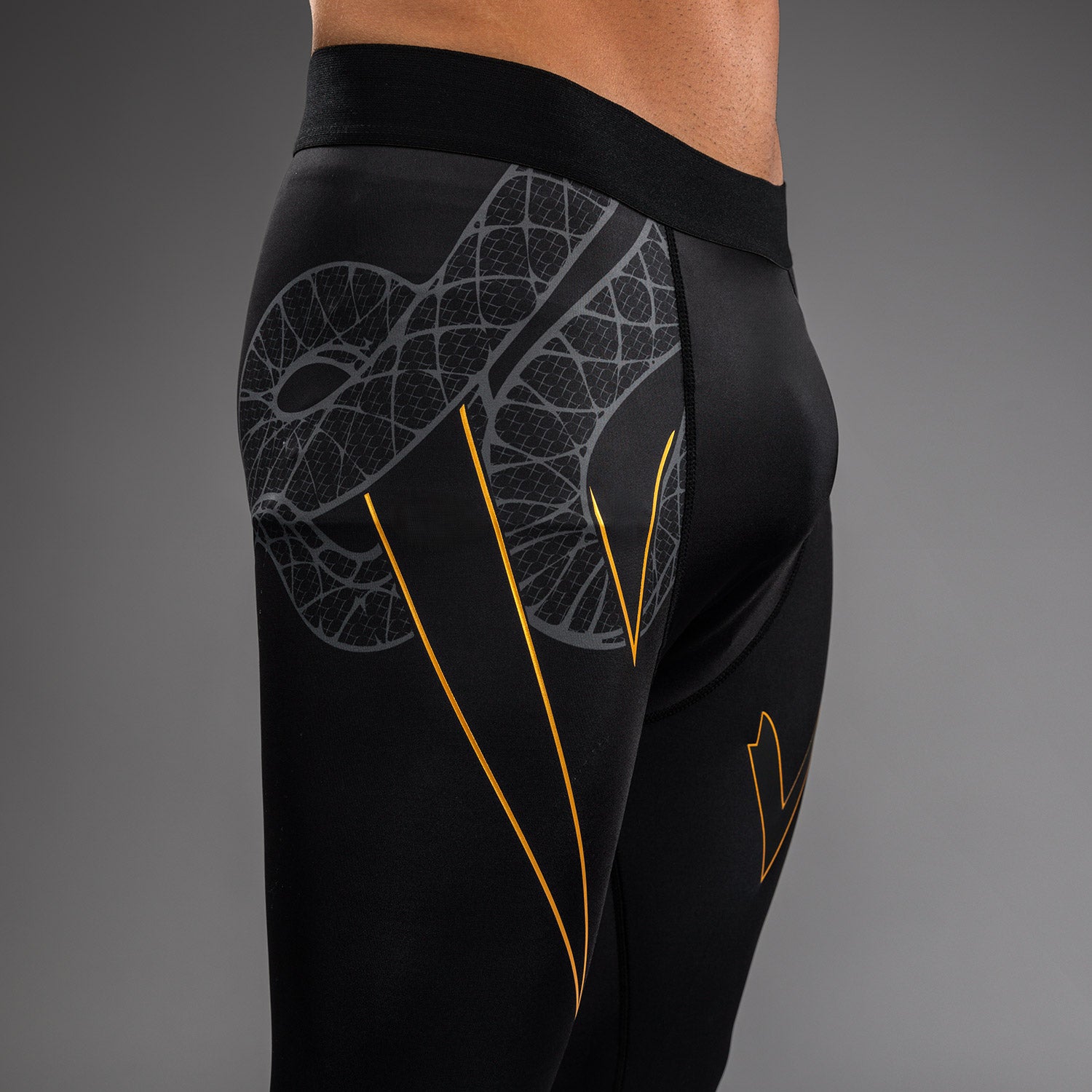 Spats Black Silver Gold leggings original