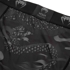 Компрессионные штаны Venum Dragons Flight Spats Black Black, Фото № 5