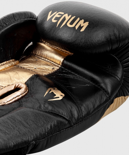 Боксерсьі рукавиці Venum Giant 2.0 Pro Velcro Nappa Leather Black Gold оригінал