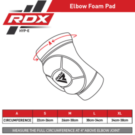 Защита локтя RDX Hosiery Elbow Foam Pad Black White, Фото № 4