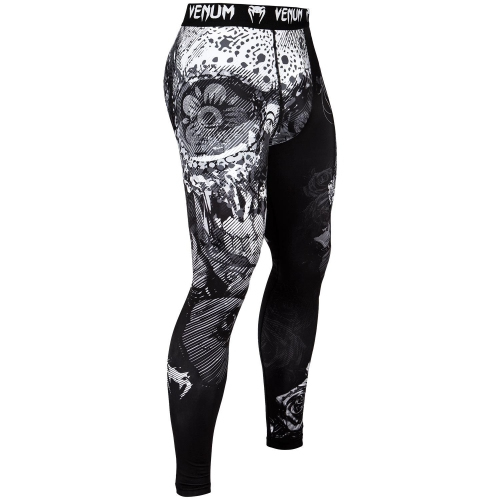Компресійні штани Venum Santa Muerte 3.0 Spats Black White купити