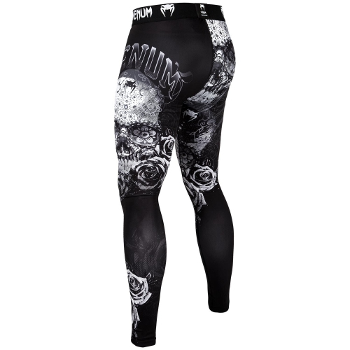 Компресійні штани Venum Santa Muerte 3.0 Spats Black White ціна