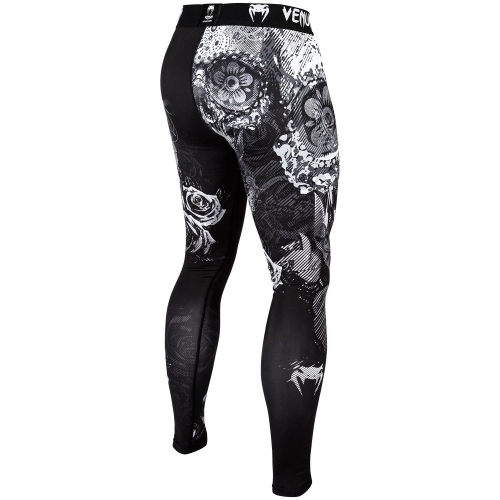 Компресійні штани Venum Santa Muerte 3.0 Spats Black White фото