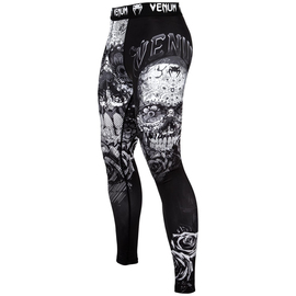 Компрессионные штаны Venum Santa Muerte 3.0 Spats Black White