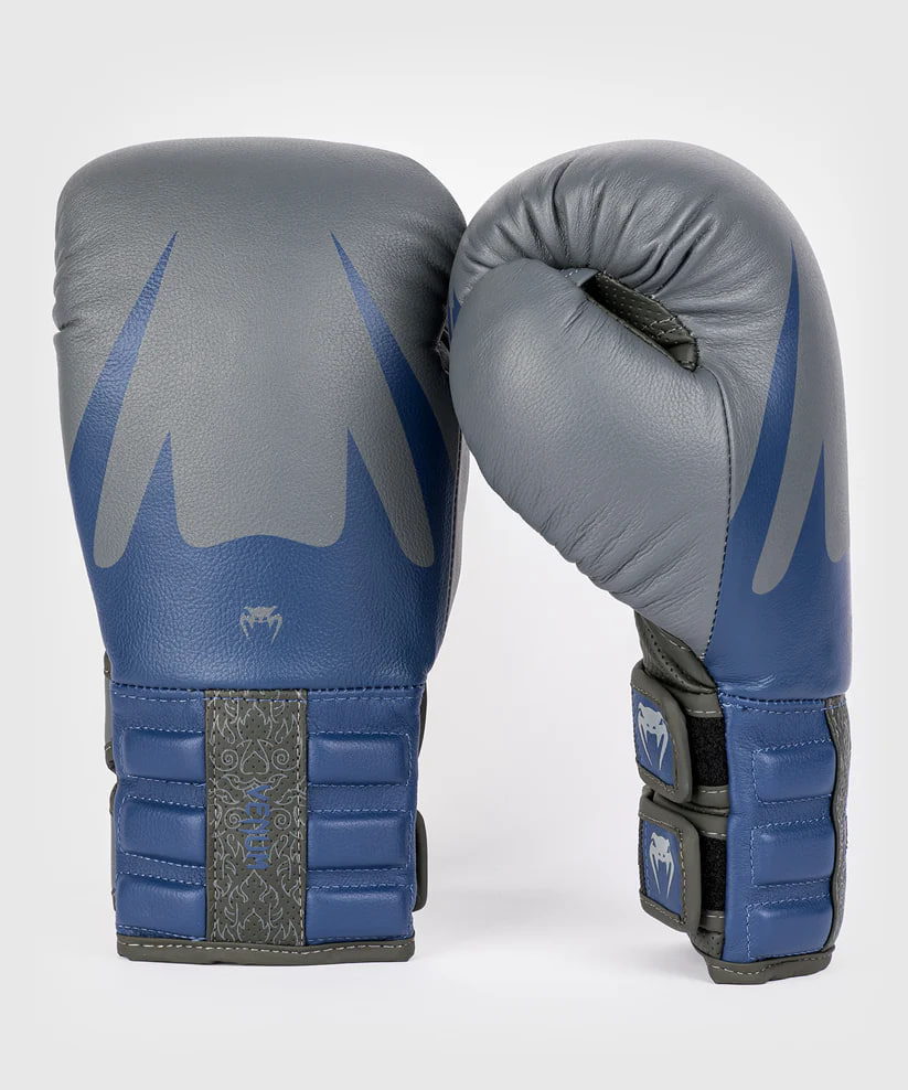 Venum Reverso Boxing Gloves - Storm Gray / Royal Blue