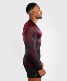 Venum Tactical XT Mens Long Sleeve Rashguard - Black/Burgundy/Gold buy