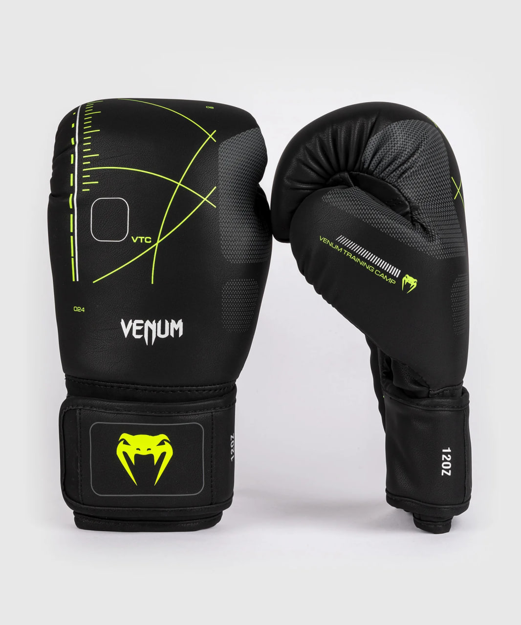 Боксерські рукавиці Venum Training Camp 4.0 Boxing Gloves - Black/Neon Green купити