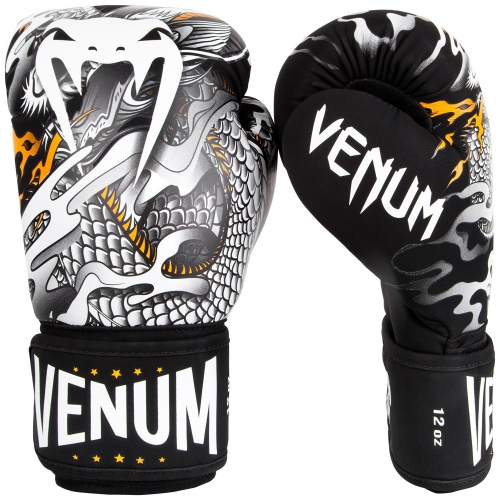 Venum Dragons Flight Boxing Gloves - Black White buy