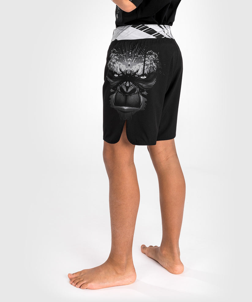 Детские шорты для MMA Venum Gorilla Jungle Kids Fightshorts Black White фото