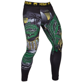Компрессионные штаны Venum Crocodile Spats Black Green, Фото № 2