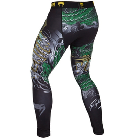 Компрессионные штаны Venum Crocodile Spats Black Green, Фото № 4