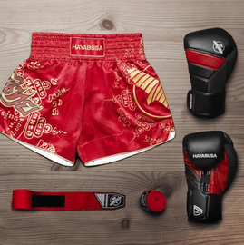 Шорты для тайского бокса Hayabusa Falcon Muay Thai Shorts Red, Фото № 3