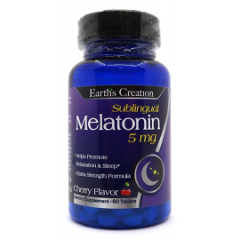 Мелатонин Earth‘s Creation Melatonin 5 mg Sublingual 60 Cherry Flavor