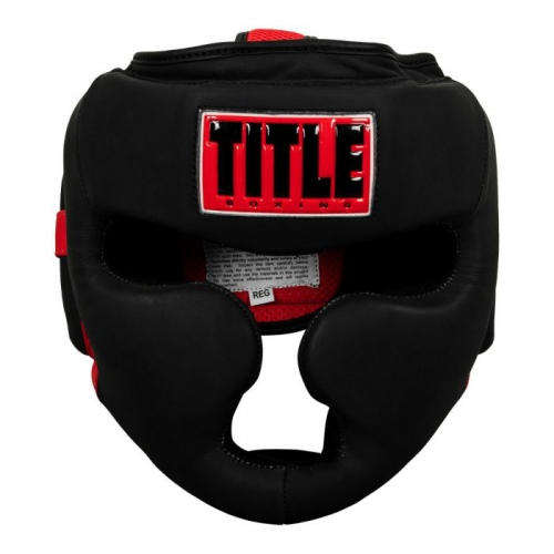 Шолом Title Leather Solar Headgear Black Red купити