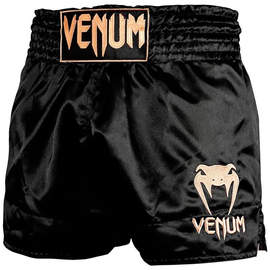 Шорты для тайского бокса Venum Muay Thai Shorts Classic Navy Black Gold