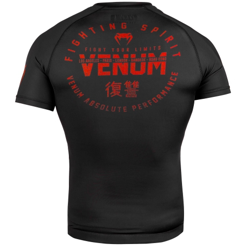 Venum Signature Rashguard Short Sleeves Black Red original