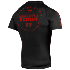 Рашгард Venum Signature Rashguard Short Sleeves Black Red, Фото № 3