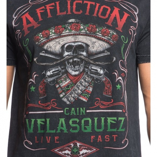 Футболка Affliction Cain Velasquez Caudillo UFC 188 Walkout T-Shirt размер