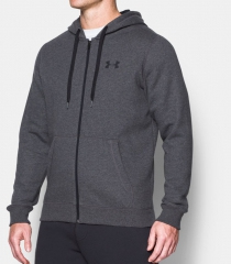 Under Armour Rival Fitted Fullzip Carbon Heather Hoodie buy