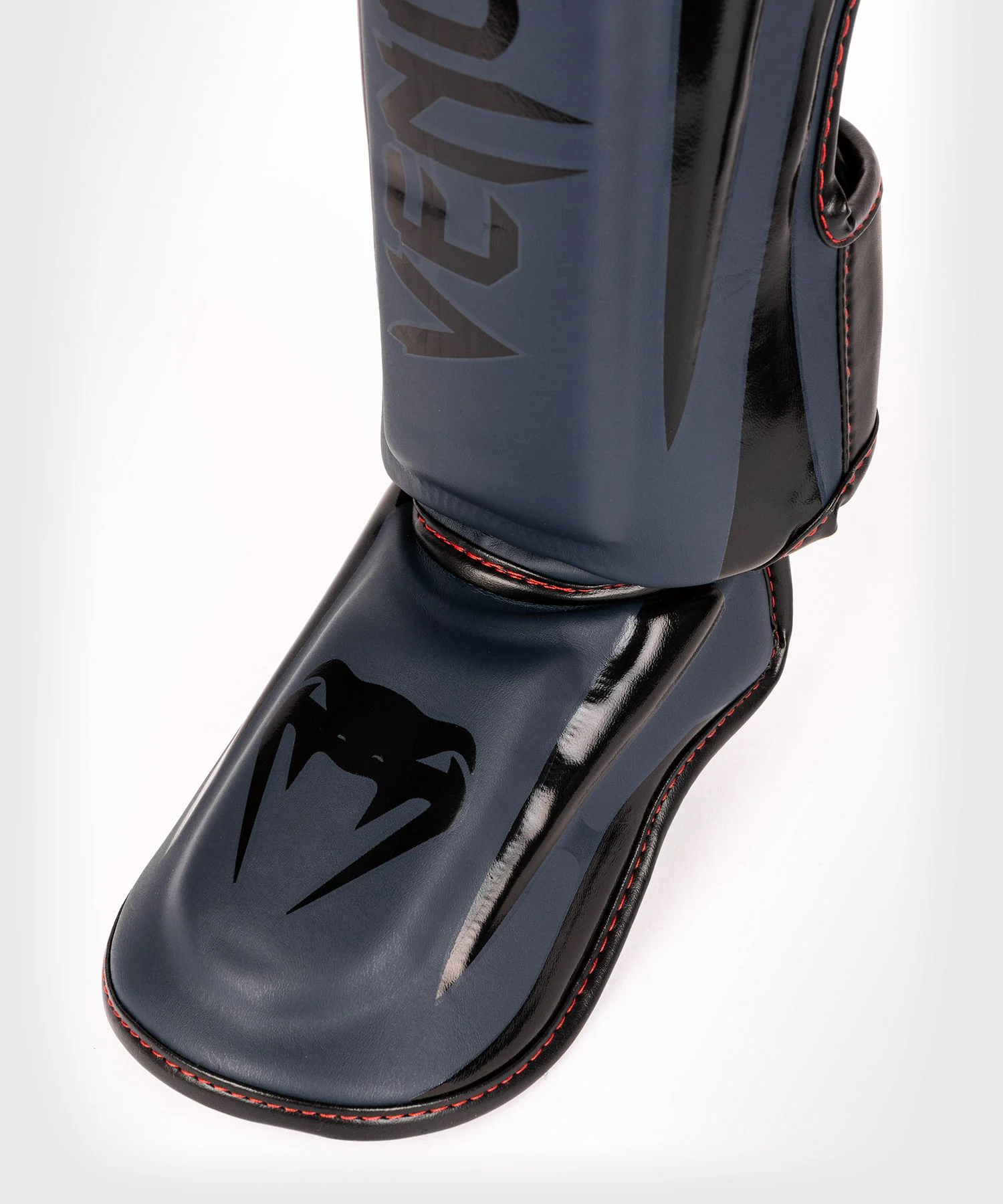 Защита голени Venum Elite Standup Shinguards Navy Blue Black-Red оригинал