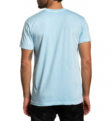 Футболка Affliction Full Throttle Sky Blue Pigment Dye фото