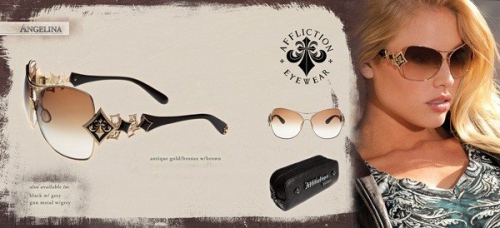 Womens Affliction Angelina glasses - Gold-Bronze photo
