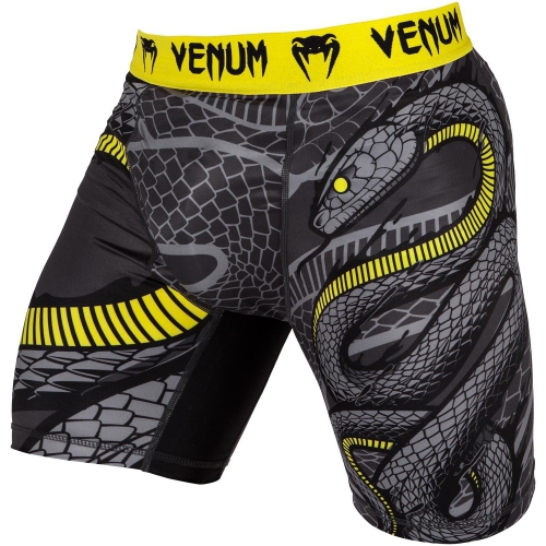 Компрессионные шорты Venum Snaker Vale Tudo Shorts Black Yellow цена