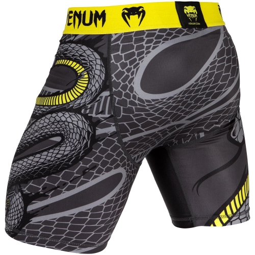 Компрессионные шорты Venum Snaker Vale Tudo Shorts Black Yellow фото