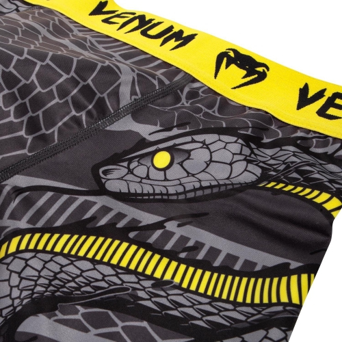 Компрессионные шорты Venum Snaker Vale Tudo Shorts Black Yellow оригинал