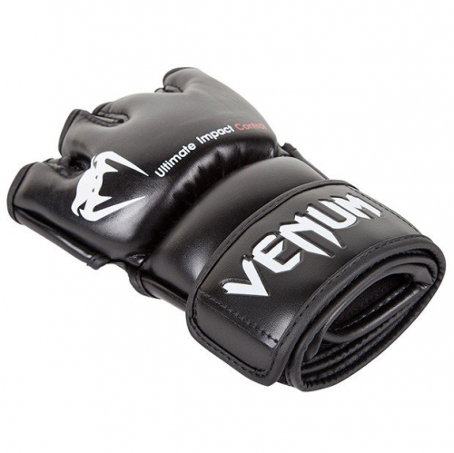 Перчатки Venum Impact MMA Gloves - Skintex Leather - Black стоимость