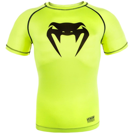 Компресійна футболка Venum Contender 3.0 Compression T-shirt Short Sleeves Yellow/Black