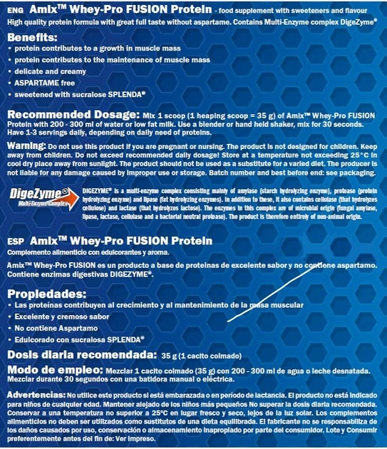 Whey Protein Amix WheyPro Fusion 1000g Forest Fruits buy