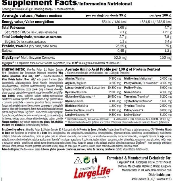 Whey Protein Amix WheyPro Fusion 1000g Forest Fruits price