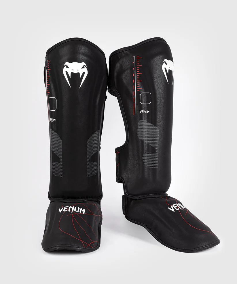 Venum Tactical XT Shinguards - Black/Fire Red