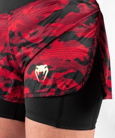 Компрессионные шорты Venum Defender Hybrid Compression Shorts Black Red, Фото № 5