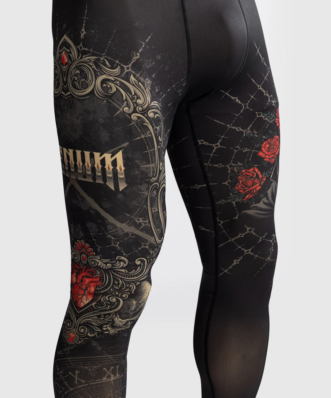 Леггинсы мужские Venum Santa Muerte 5.0 Men’s Spats Deep Black Gold размер