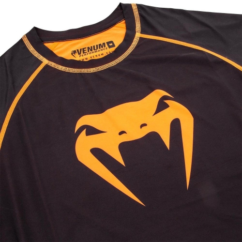 Компресійна футболка Venum Contender 3.0 Compression T-shirt Short Sleeves Black/Orange фото