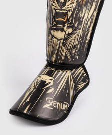 Venum Tiger Kids Shin Guards Black/Neon Orange photo