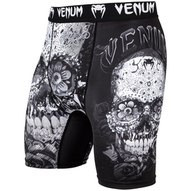 Компрессионные шорты Venum Santa Muerte 3.0 Compression Shorts Black White