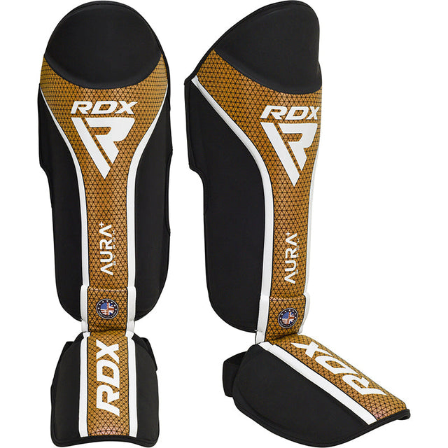 Защита голени RDX Shin Instep Guard Aura Plus T-17 Golden