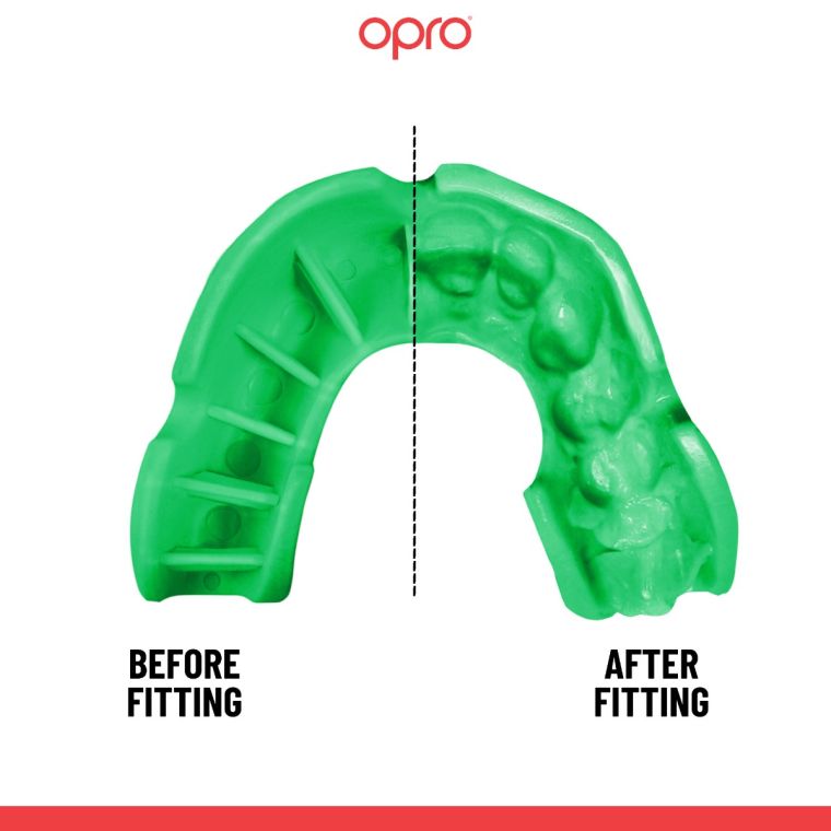 Opro Self-fit GEN5 Youth Silver Pink Green childrens mouth guard buy