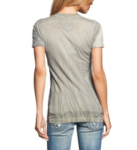 Женская футболка Affliction Metal Corps V-neck Tee фото