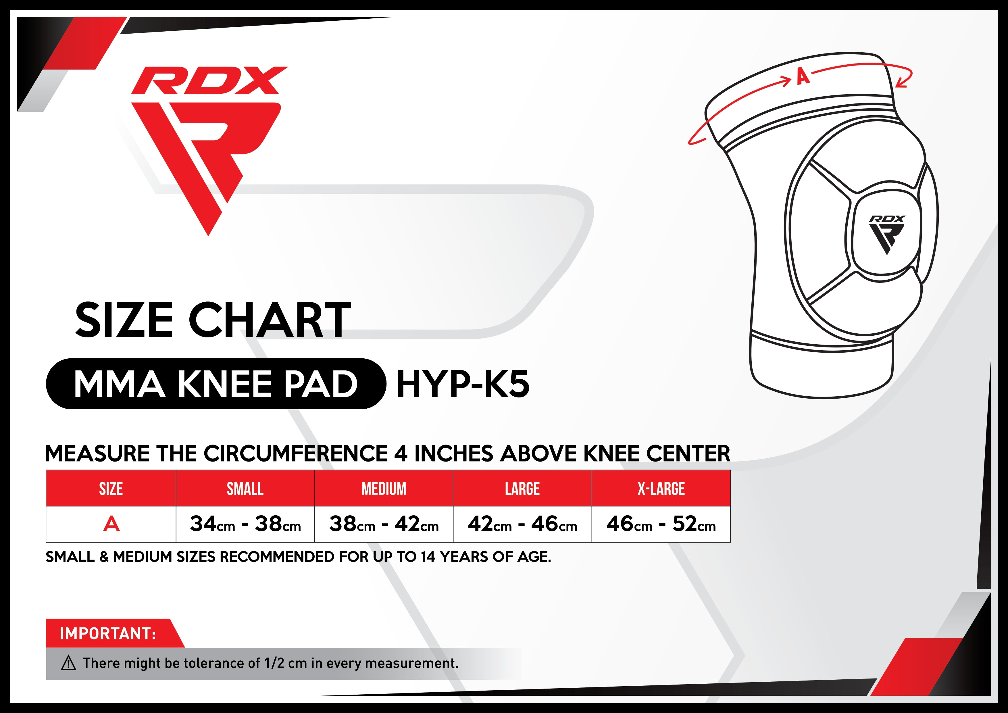 Knee protection RDX Hosiery Knee Pads K5 Black original