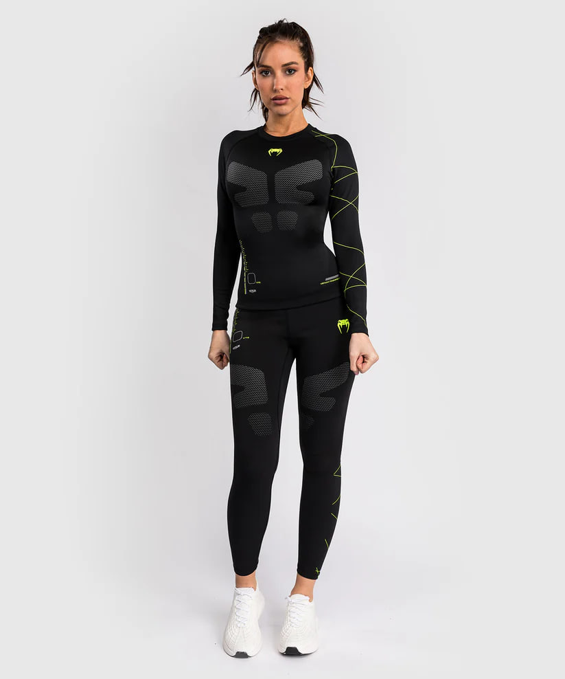 Pашгард Venum Training Camp 4.0 Long Sleeve Rashguard - Black/Neon Green фото