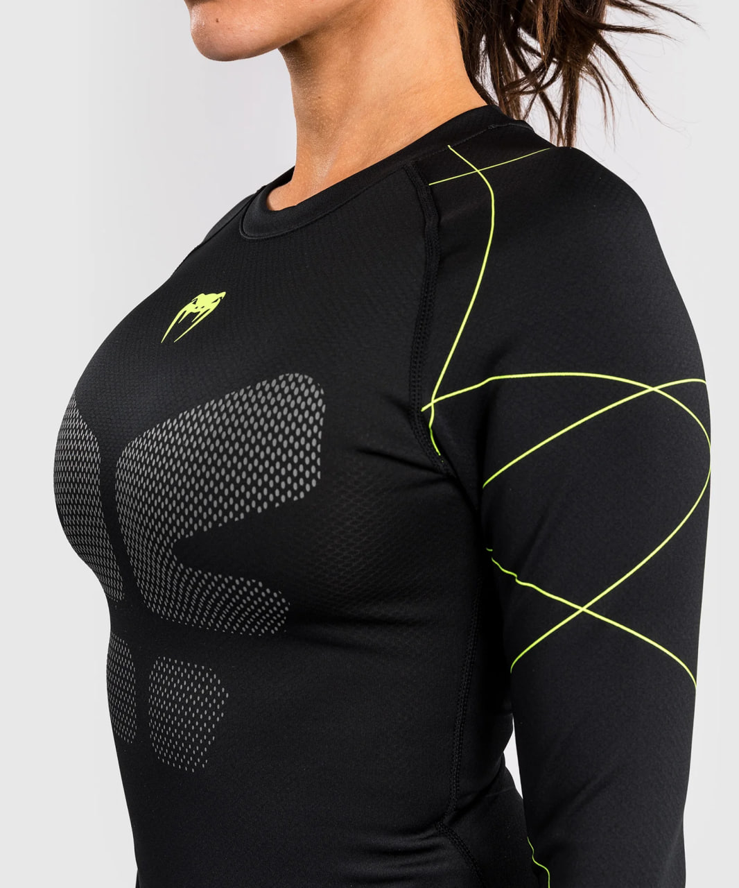 Pашгард Venum Training Camp 4.0 Long Sleeve Rashguard - Black/Neon Green де купити