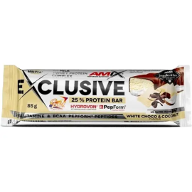 Батончик Amix Exclusive Protein Bar 85g Білий шоколад- Кокос