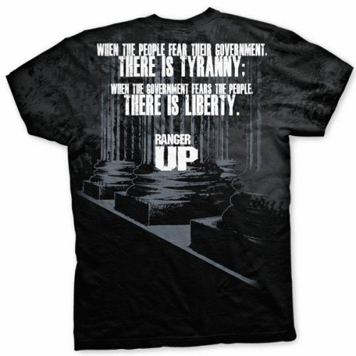 Футболка Ranger Up Shadow American Spartan T-Shirt - Black фото