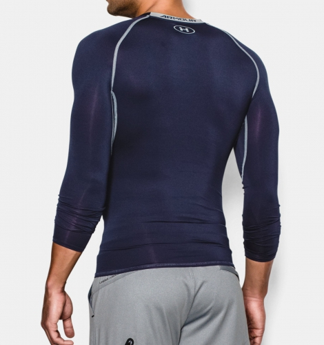 Компресійна футболка Under Armour HeatGear Compression Long Sleeve Midnight Navy ціна