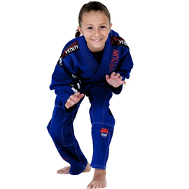 Детское кимоно для джиу-джитсу Venum Challenger 2.0 Kids BJJ GI Blue, Фото № 15