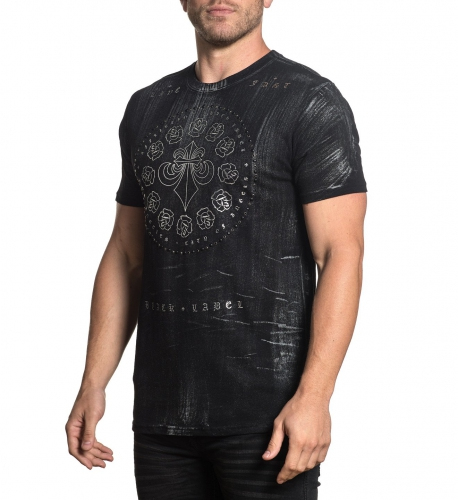 Футболка Affliction Circle of Souls T-Shirt Black фото